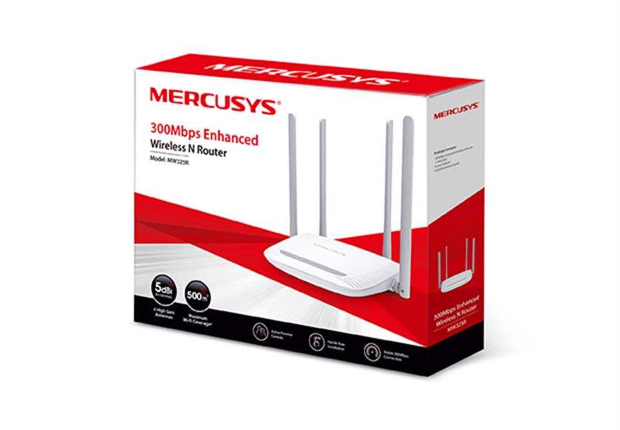 MERCUSYS ROUTER WIRELESS N 300 MBPS 4 ANTENAS MW325R