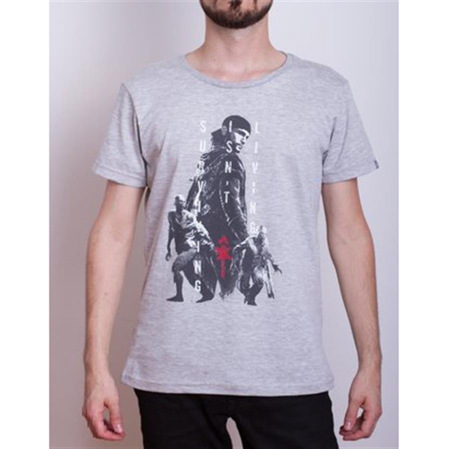 REMERA PLAYSTATION OFICIAL DAYS GONE GRIS CLARO TALLE L