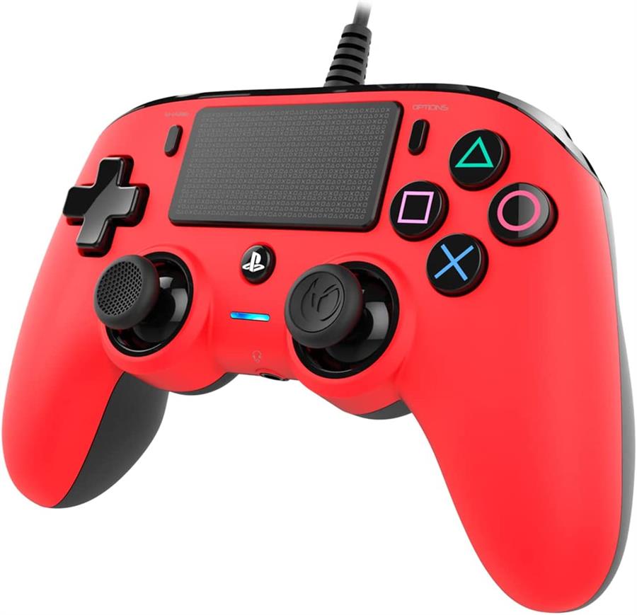 NACON PRO COMPACT CONTROLLER JOYSTICK PS4 WIRED ROJO