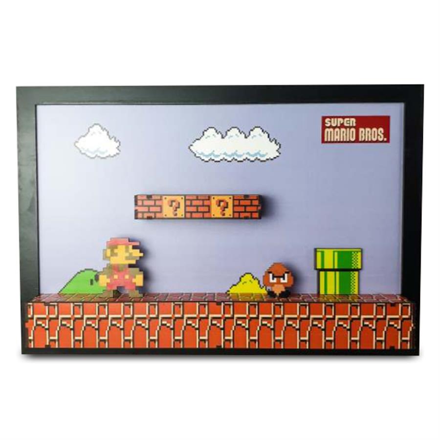 CUADRO GAMER 3D MARIO BROSS