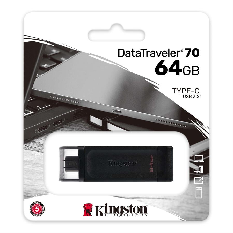 KINGSTON PEN DRIVE 128 GB DATA TRAVELER 70 USB-C