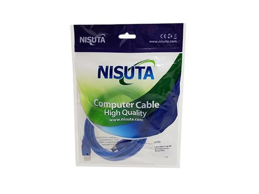 NISUTA CABLE USB 2.0 AM-BM PARA IMPRESORA 3 METROS NS-CUSB3