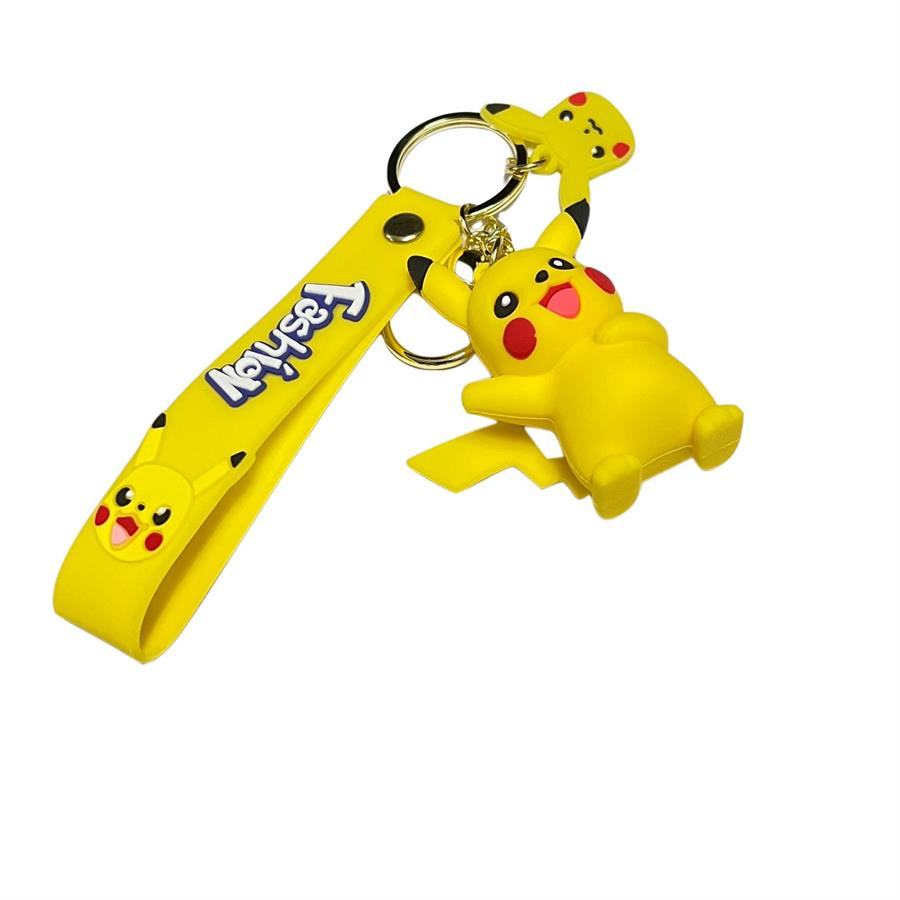 LLAVERO POKEMON MODELOS VARIOS GOMA 3D CON CORREA