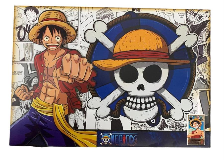 CUADRO GAMER 3D SIMPLE ONE PIECE MONKEY D LUFFY WANTED