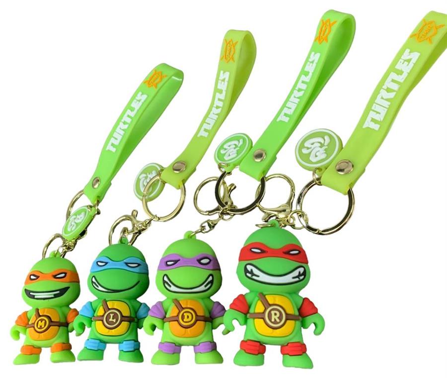 LLAVERO LAS TOTUGAS NINJA RAPHAEL GOMA 3D CON CORREA