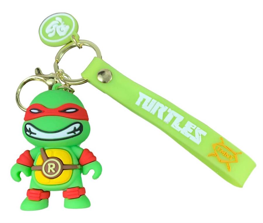 LLAVERO LAS TOTUGAS NINJA RAPHAEL GOMA 3D CON CORREA