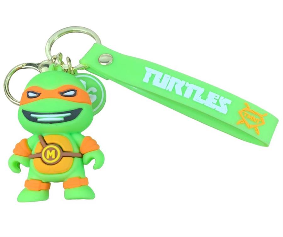 LLAVERO LAS TOTUGAS NINJA MIGUEL ANGEL GOMA 3D CON CORREA