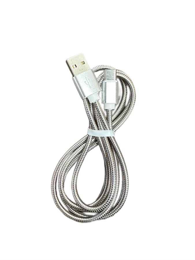 DATA CABLE SAFE SPEED HIGH SPEED METAL TYPO C PLATA