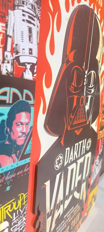 CUADRO GAMER 3D SIMPLE STAR WARS DARTH VADER GALACTIC TOUR