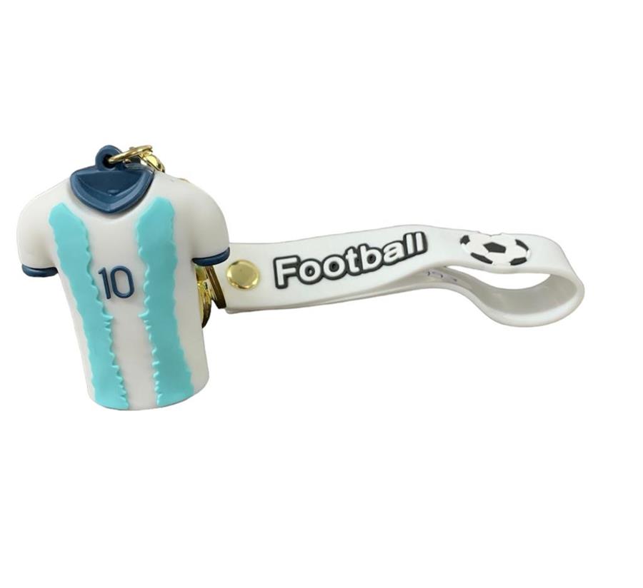 LLAVERO CAMISETA MESSI ARGENTINA GOMA 3D CON CORREA