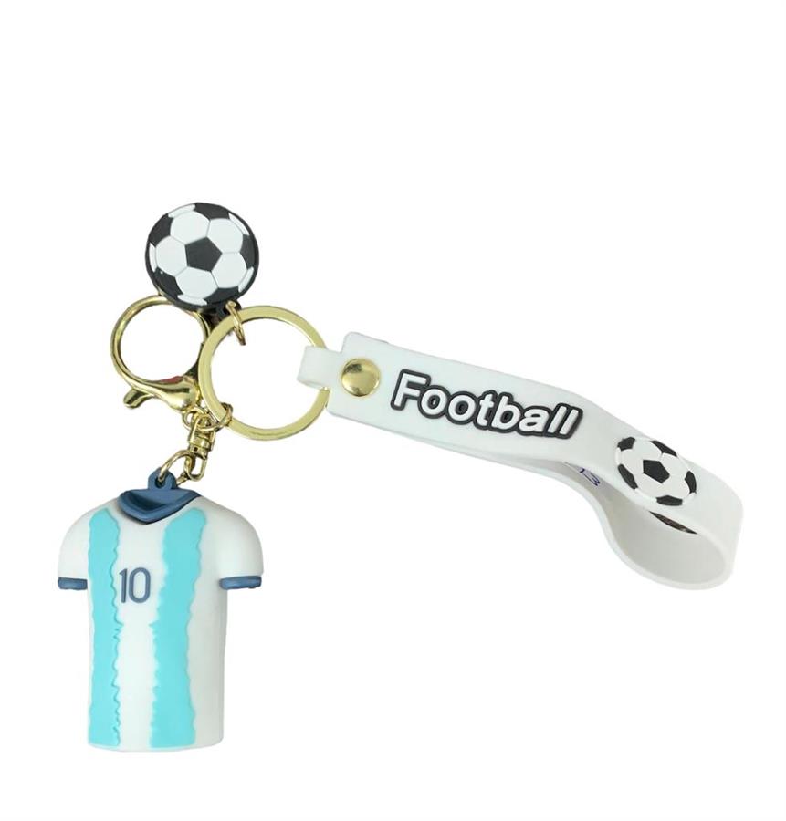 LLAVERO CAMISETA MESSI ARGENTINA GOMA 3D CON CORREA