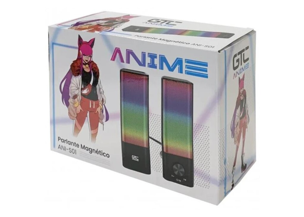 GTC PARLANTE BLUETOOTH MAGNETICO CON LUCES RGB ANIME ANI-S01