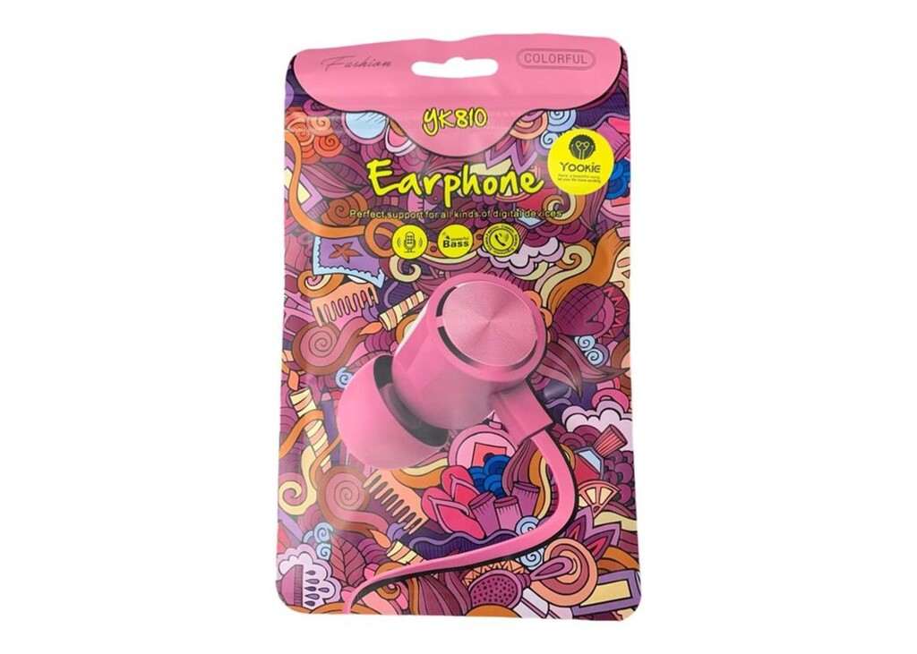 YOOKIE AURICULAR COLORFUL EN SOBRE YK810 ROSA