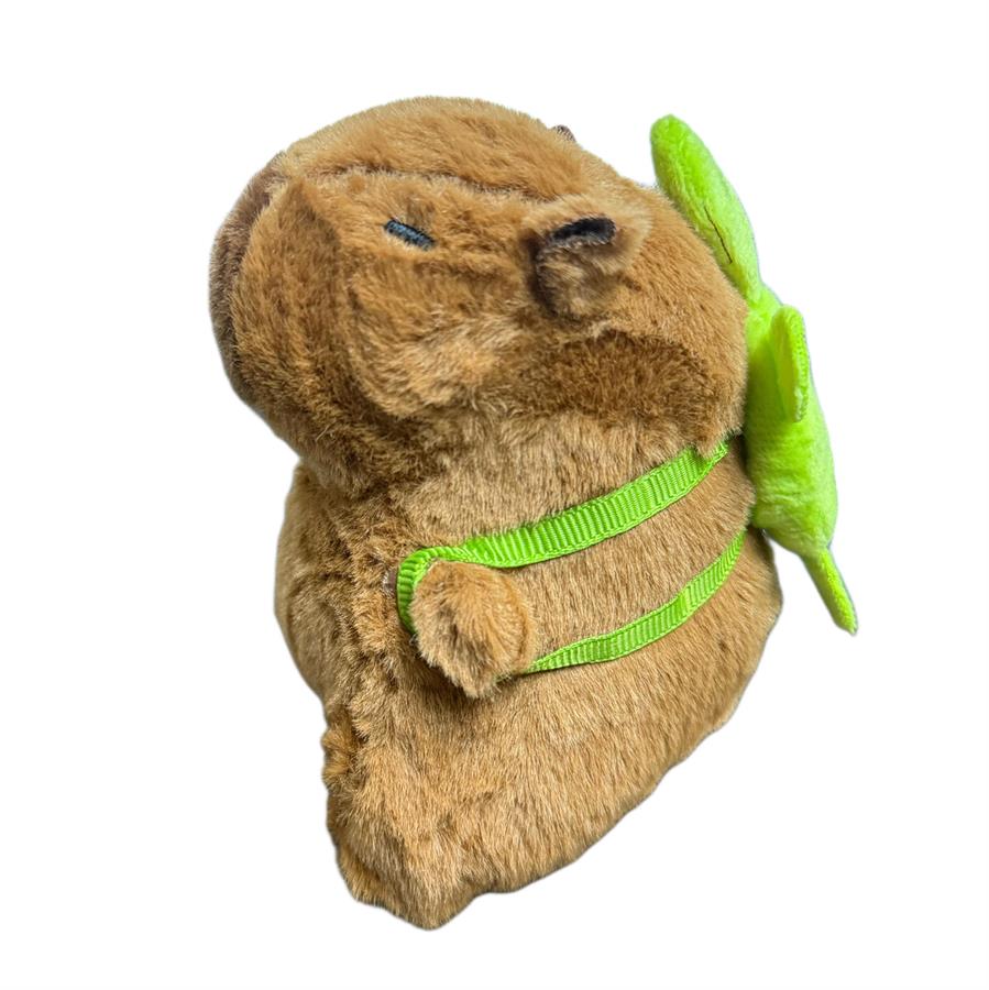 LLAVERO CAPYBARA CON MOCHILA TORTUGA 13 CM