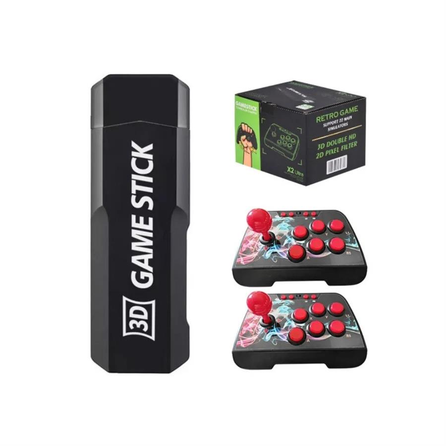 GAMESTICK X2 ULTRA 64GB 9800 JUEGOS + 2 JOYSTICK ARCADE