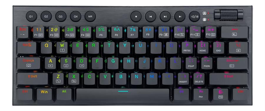 REDRAGON TECLADO MECANICO HORUS MINI WIRED K632RGB BLACK-RED SWITCHES