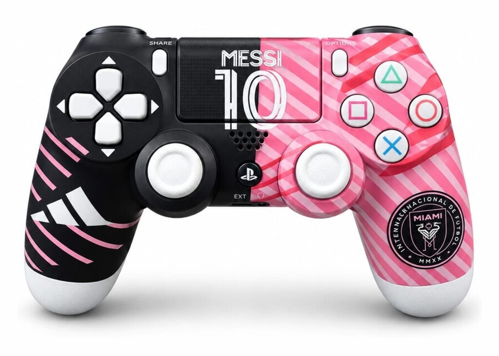 GENERICO REPLICA JOYSTICK PS4 CON CABLE MESSI 10 MIAMI