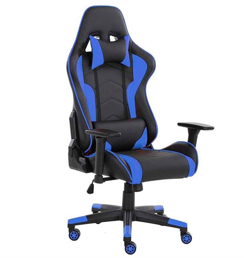 SILLA GAMER M1 2025 CON ALMOHADONES NEGRA AZUL