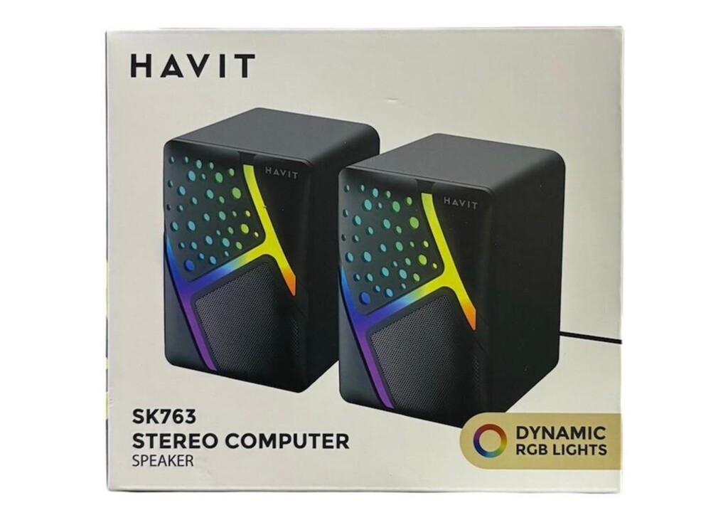 HAVIT PARLANTE STEREO COMPUTER RGB LIGHTS SK763-BK NEGRO