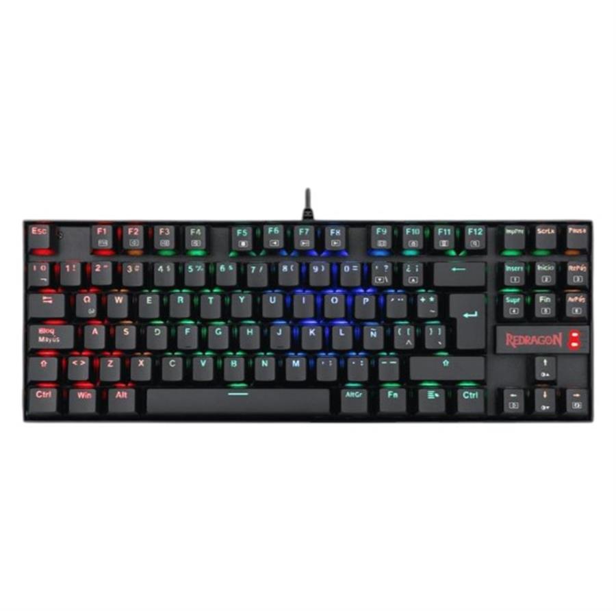 REDRAGON TECLADO MECANICO KUMARA K552 RGB-1R-SP BLACK RED SWITCH
