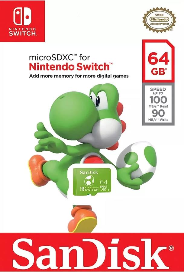 SANDISK NINTENDO SWITCH MEMORIA MICRO SDXC 64 GB