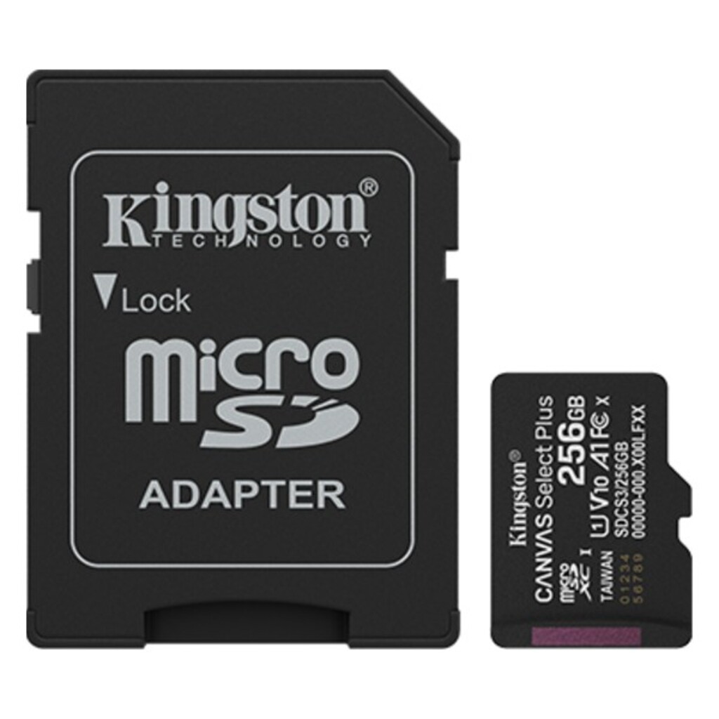 KINGSTON MICRO SD 256 GB CANVAS SELECT PLUS 100MB/S