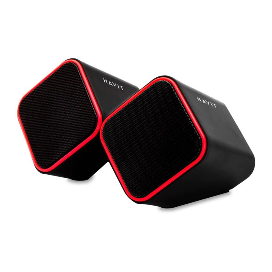 HAVIT PARLANTE 2.0 USB SK473 BK-RD ROJO