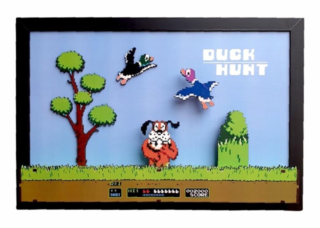 CUADRO GAMER 3D DUCK HUNT