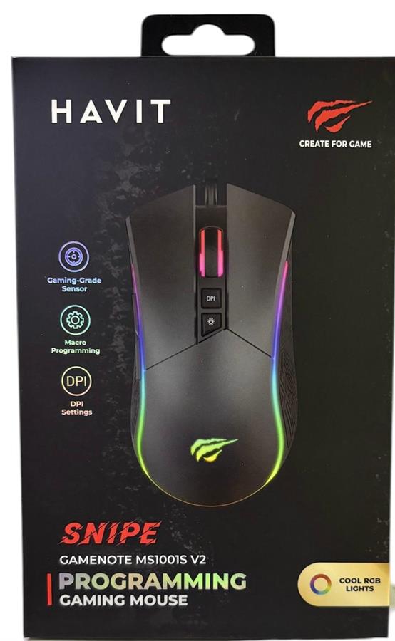 HAVIT MOUSE GAMING SNIPE PROGRAMMING MS1001 V2-BLACK