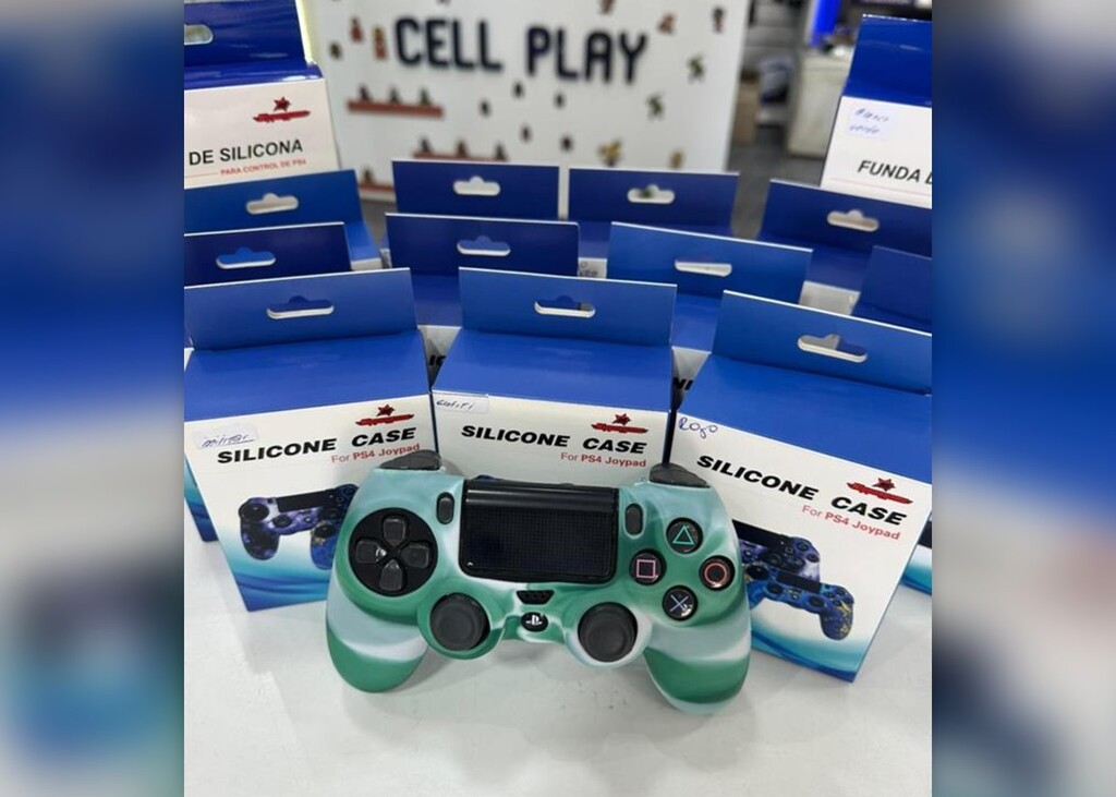 NIPPONGAME FUNDA JOYSTICK PS4 SILICONA BLANCO Y VERDE