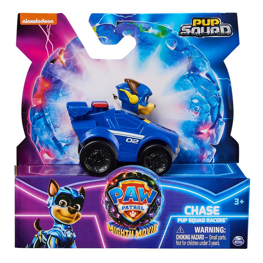 SPIN MASTER PAW PATROL THE MIGHTY MOVIE MINI VEHICULO CON FIGURA INCORPORADA CHASE