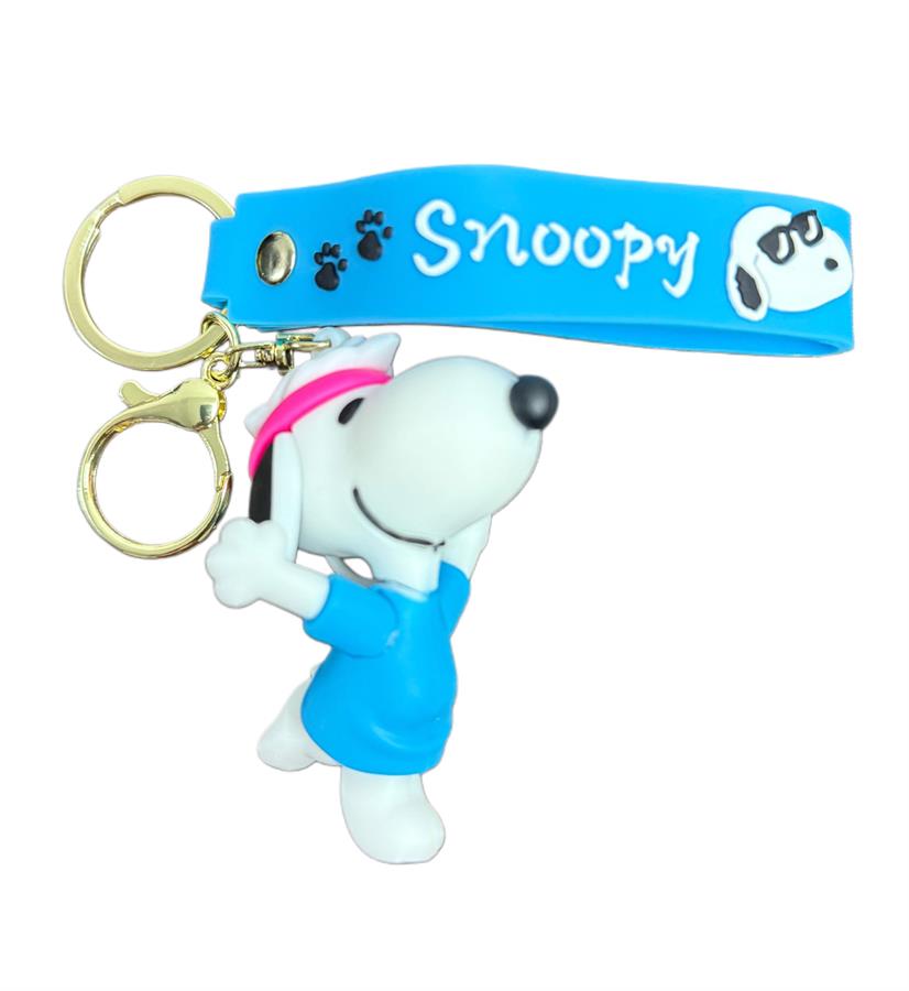 LLAVERO SNOOPY GOMA 3D CON CORREA