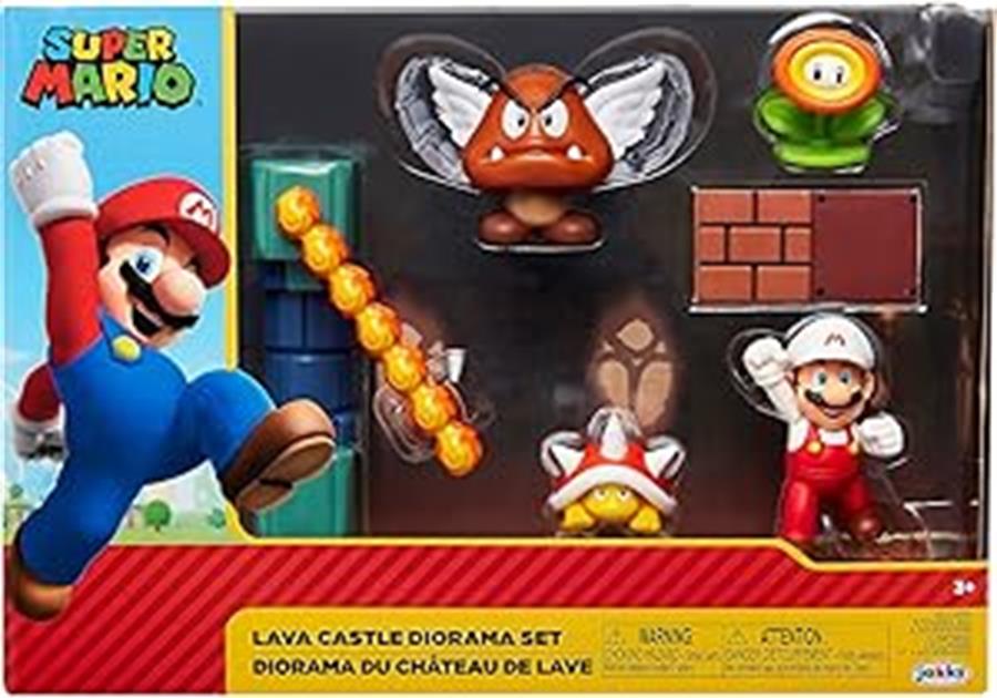 JAKKS SUPER MARIO SET DIORAMA CASTILLO DE LAVA