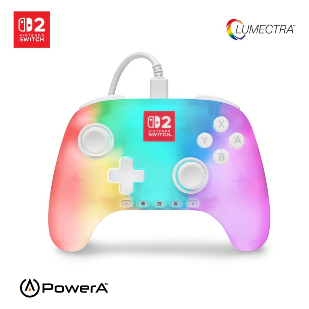 POWER A JOYSTICK NINTENDO SWITCH 2 WHITE LUMECTRA