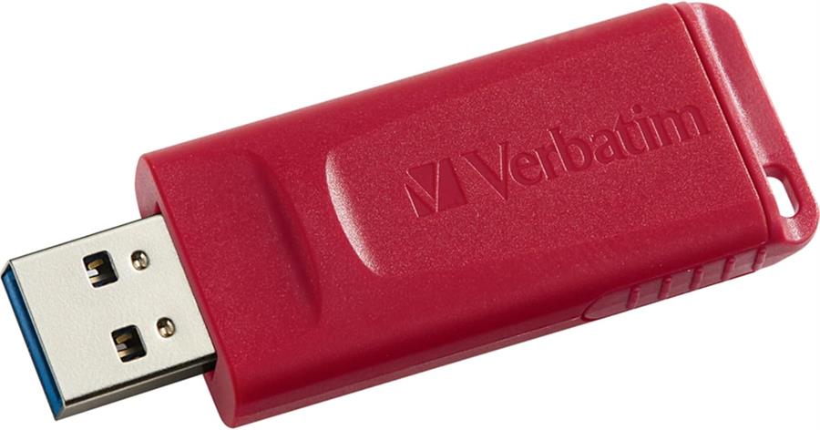 VERBATIM PEN DRIVE 128 GB STORE N GO USB 2.0 DRIVE MICROBAN ROJO