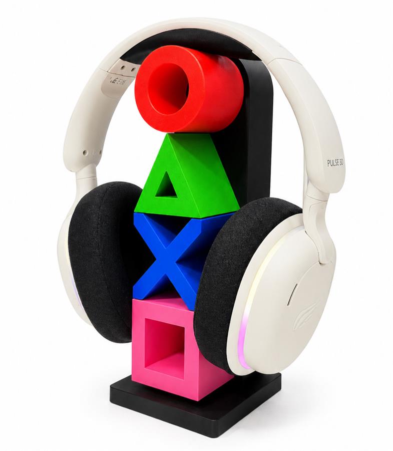 PORTA AURICULAR SIMBOLOS PLAYSTATION 3D BAMBU