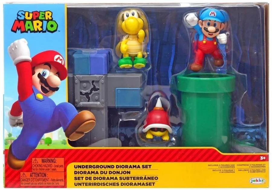 JAKKS SUPER MARIO SET DIORAMA SUBTERRANEO