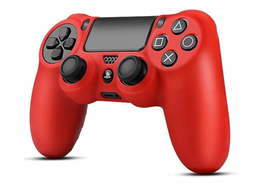 GENERICA FUNDA JOYSTICK PS4 SILICONA ROJA
