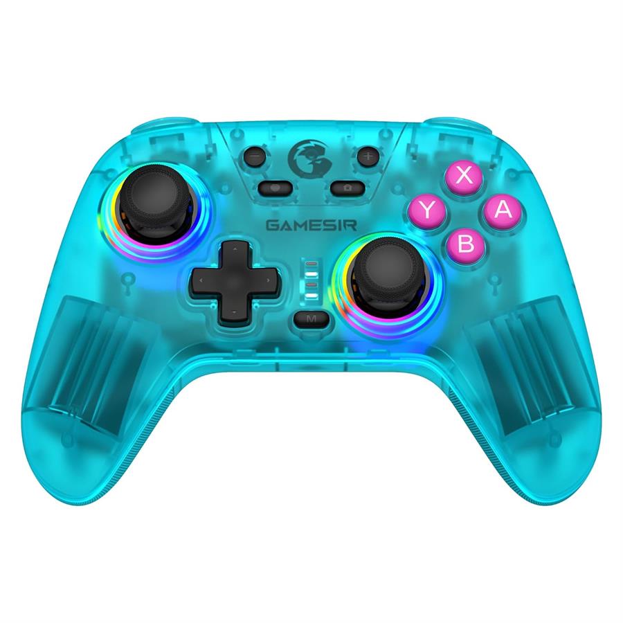 GAMESIR T4N NOVA BT CONTROLLER FOR PC-STEAM-IOS-ANDROID- NINITENDO SWITCH AZUL TRANSPARENTE