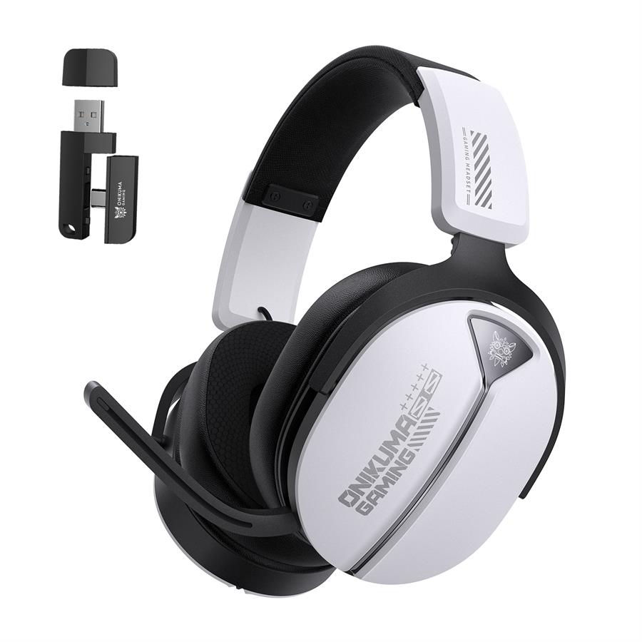ONIKUMA HEADSET GT887 GAMING RGB TRI-MODE BT/2.4HZ/MIC WHITE