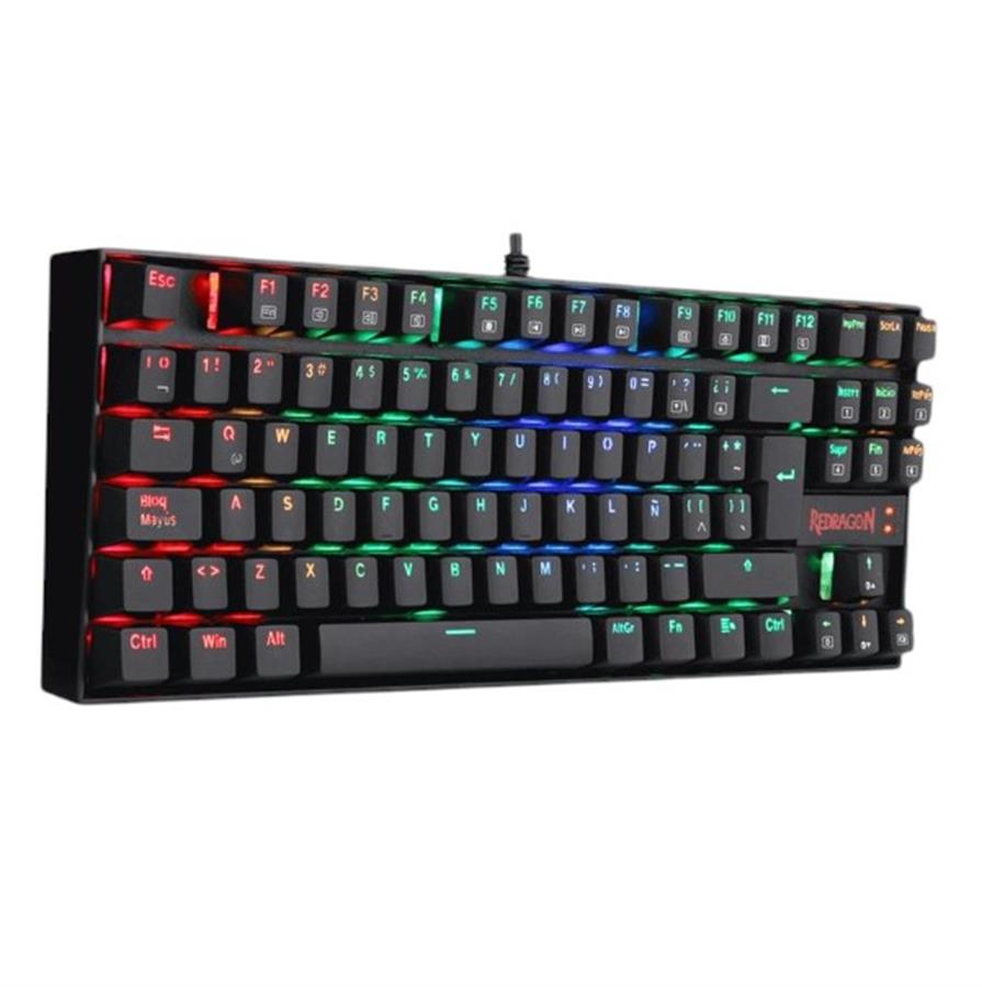 REDRAGON TECLADO MECANICO KUMARA K552 RGB-1R-SP BLACK RED SWITCH