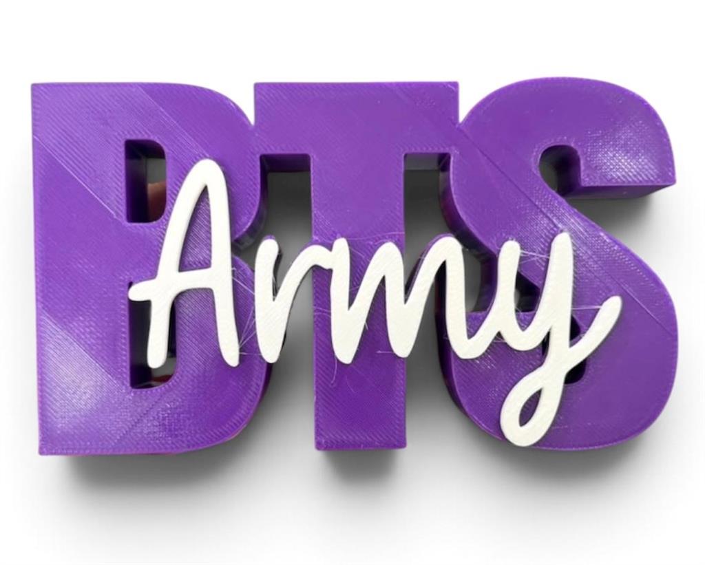 BTS ARMY LETRERO 3D BAMBU