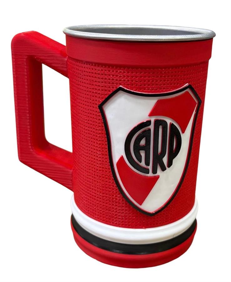 JARRA CHOPP INTERIOR ALUMINIO CLUBES RIVER PLATE