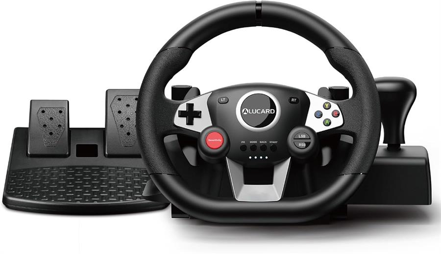 ALUCARD VOLANTE CON PEDALERA 7 EN 1 (SWITCH PS4 PS3 PC XBOX ANDROID)NS-9887