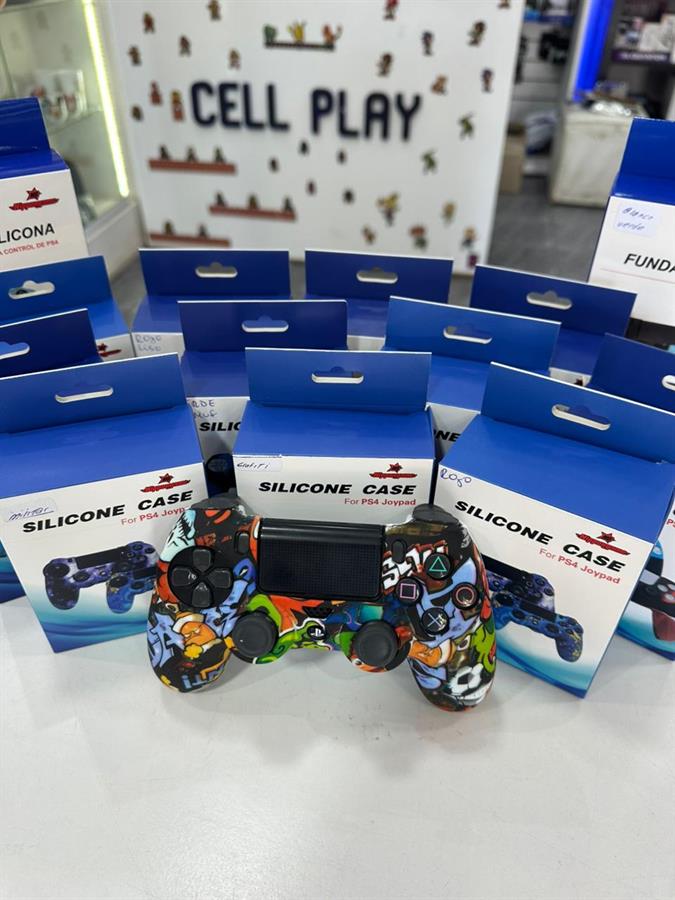 NIPPONGAME FUNDA JOYSTICK PS4 SILICONA GRAFITI