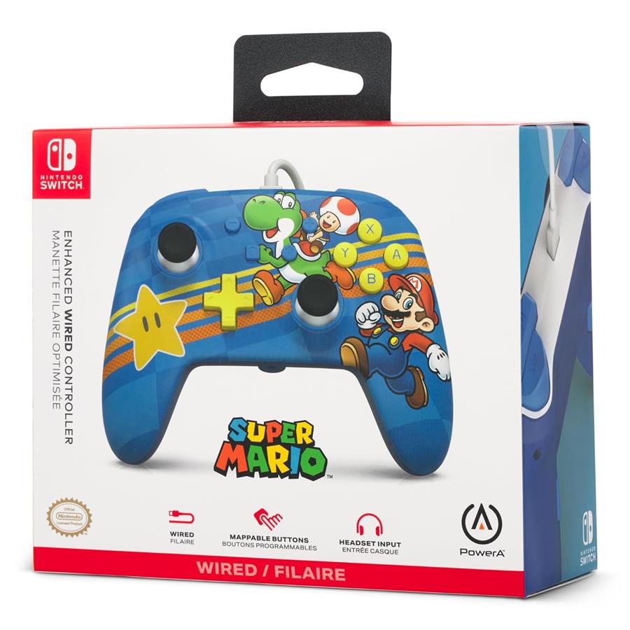 POWER A WIRED CONTROLLER NINTENDO SWITCH MUSHROOM KINGDOM FRIENDS