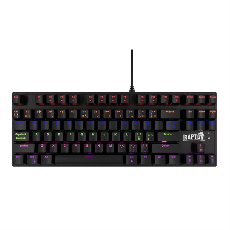 RAPTOR TECLADO FIRECLAW MECANICO SWITCH RED OUTEMU M87 80% RETROILUMINADO