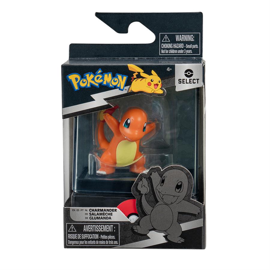 JAZWARES POKEMON SELECT CHARMANDER BATTLE FIGURA 5 CM EN CAJA DE ACRILICO COLECCION