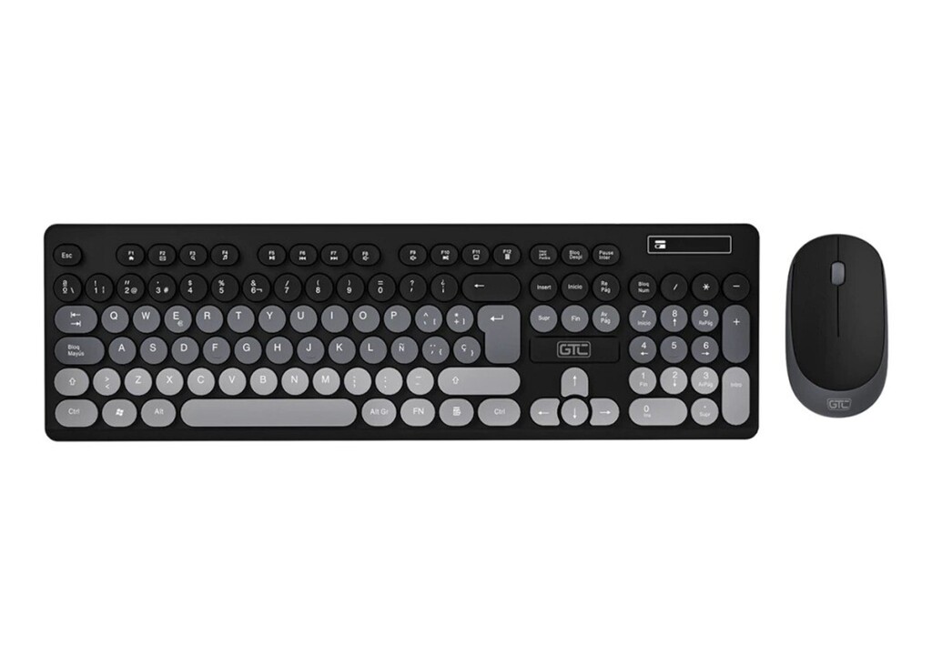 GTC COMBO SOFT DUO TECLADO Y MOUSE INALAMBRICO CBG-027N GRIS/NEGRO