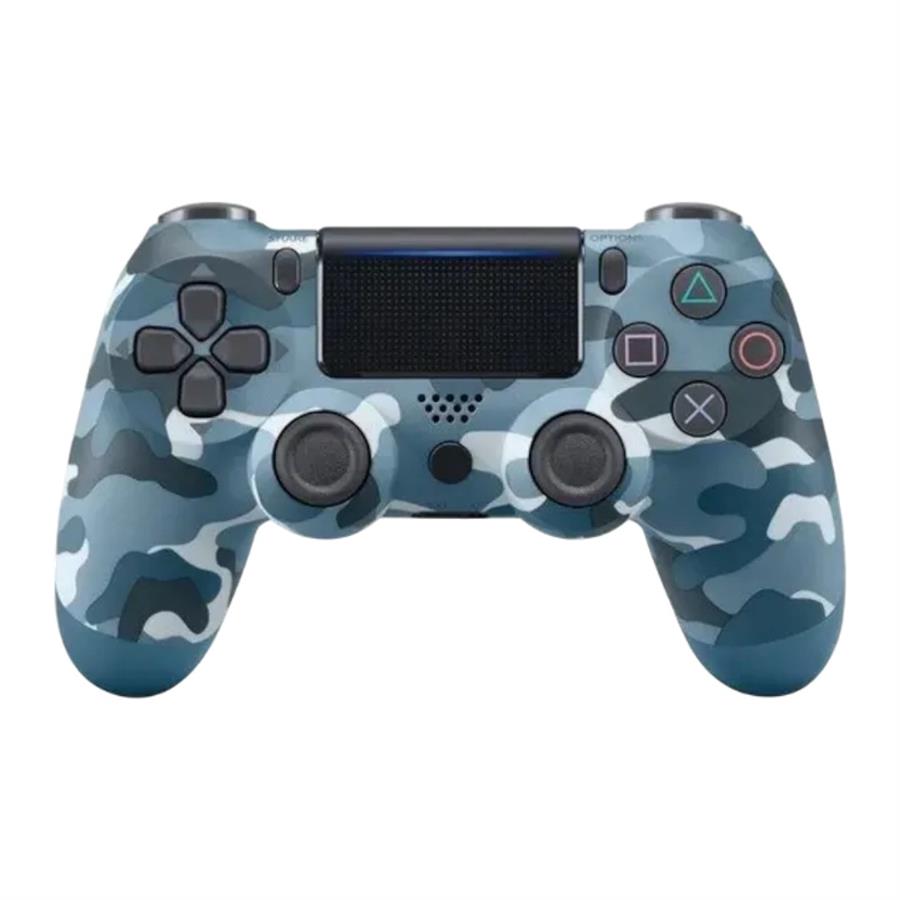 GENERICO REPLICA JOYSTICK PS4 CON CABLE CAMUFLADO AZUL
